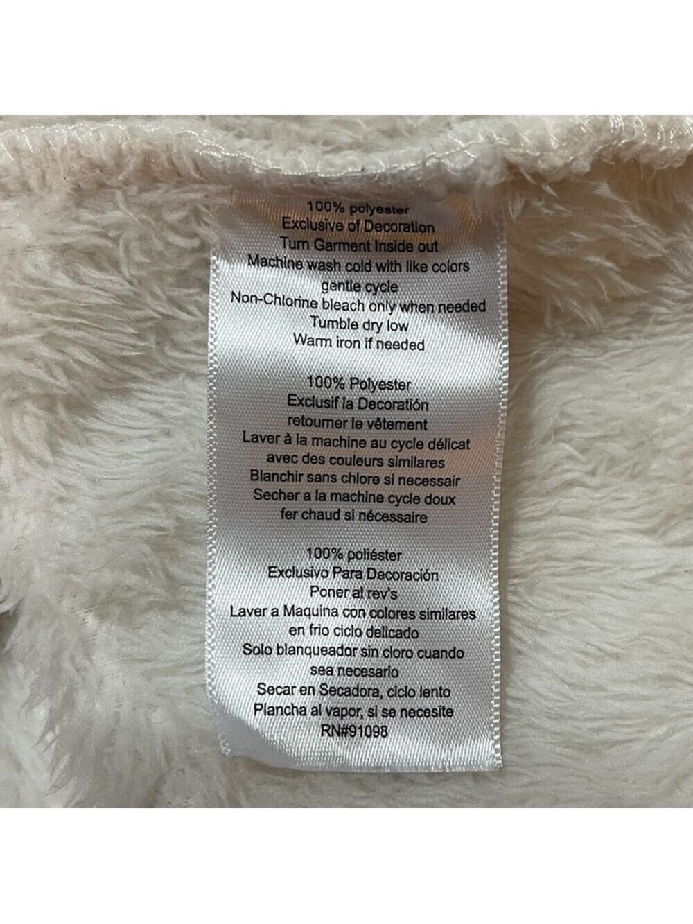 Fleece Pullover Camel and Cream Women's Size Large - Picture 10 of 12